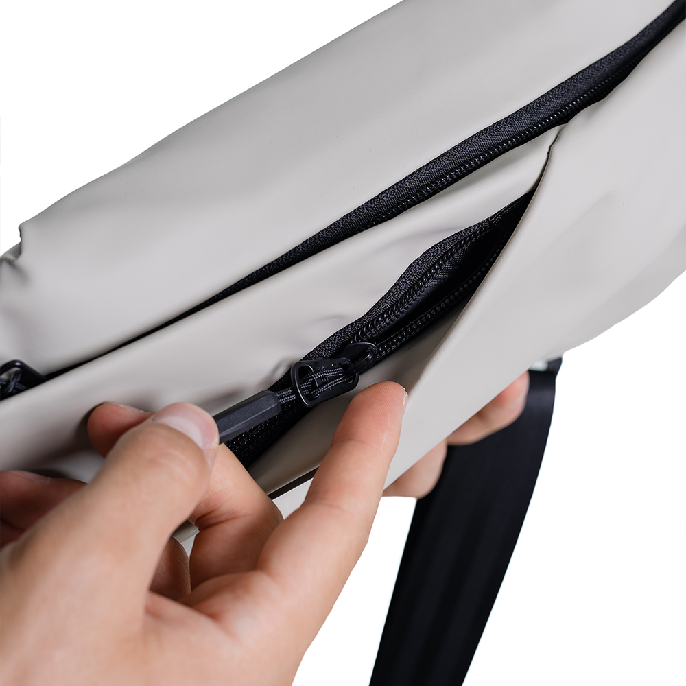 Чоловіча сумка Slavni через плече молочна, Стильна сумка Slavni Proof молочна, фото 5