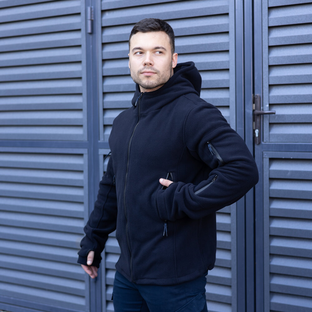 Чоловіча толстовка флісова на блискавці Pobedov Explorer синя, фото 8