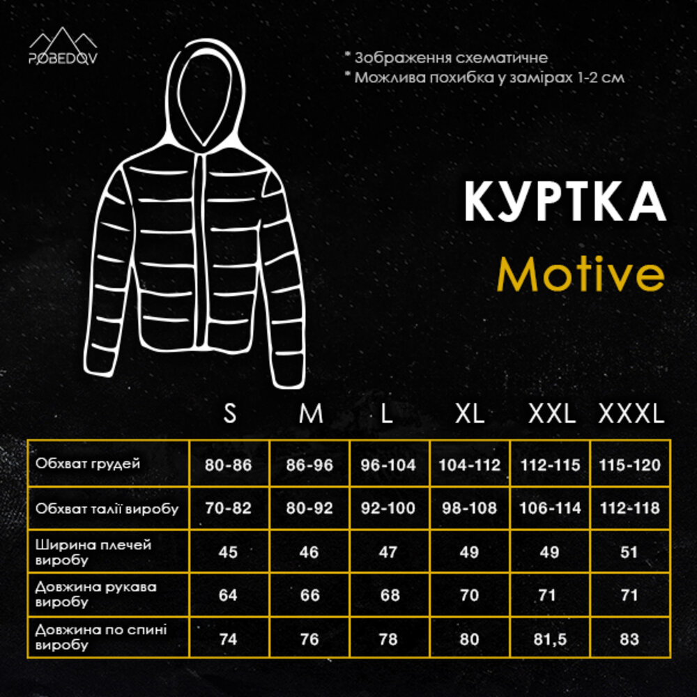 Темно-синяя мужская демисезонная куртка Pobedov Motive с липучками, фото 3