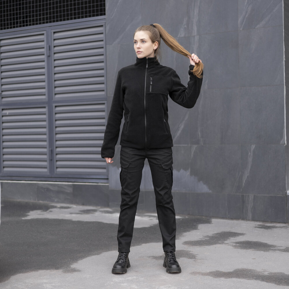 Штани-карго тактичні чорні для жінок Pobedov Tactical V2 Жіночі, фото 3