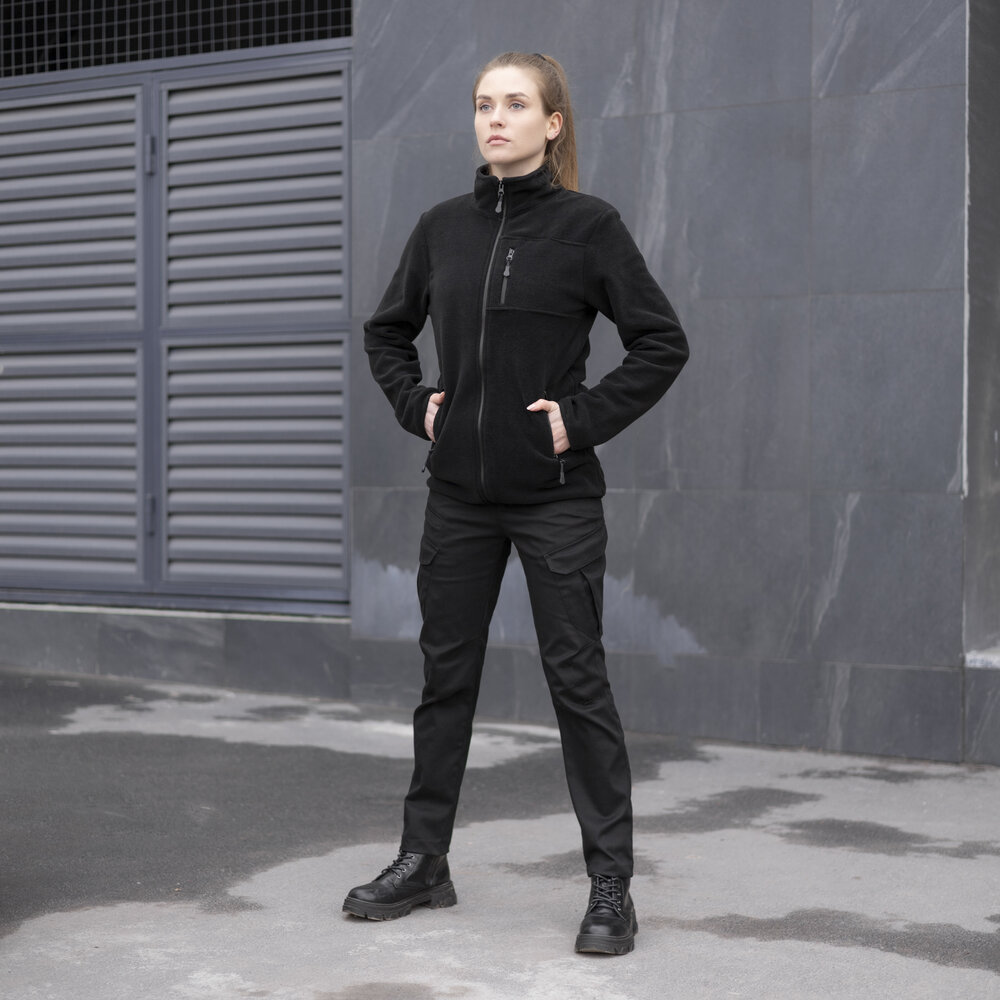 Штани-карго тактичні чорні для жінок Pobedov Tactical V2 Жіночі, фото 6