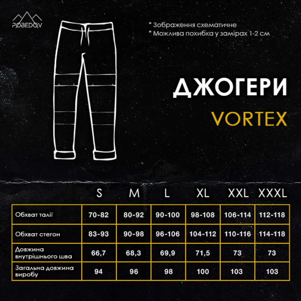 Джогери для чоловіків весняні Pobedov Vortex антрацит, фото 9