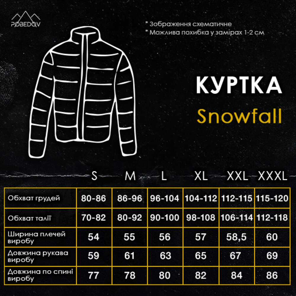 Чоловіча зимова куртка темно-сіра Pobedov Snowfall, фото 9