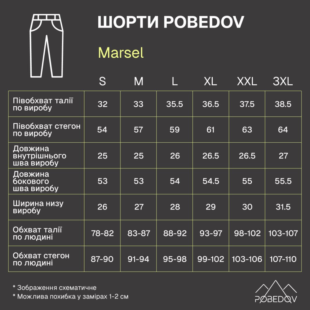 Шорти чоловічі льняні з кишенями чорні Pobedov Marsel, фото 5