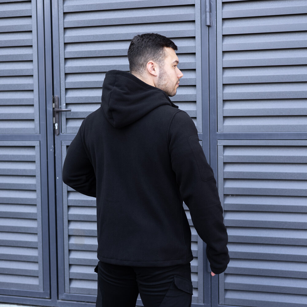 Чоловіча толстовка флісова на блискавці Pobedov Explorer чорна, фото 5