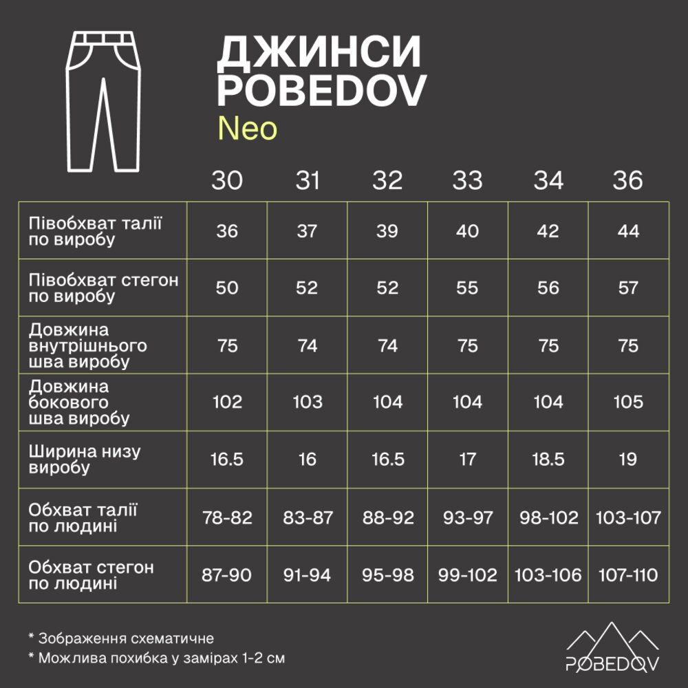 Джинси Pobedov Neo Темно-сірий 31 PNjn3 17931dge, фото 2