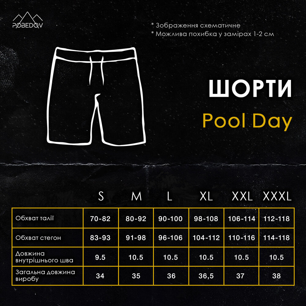Плавательные шорты мужские Pobedov Pool Day Lystya, фото 3
