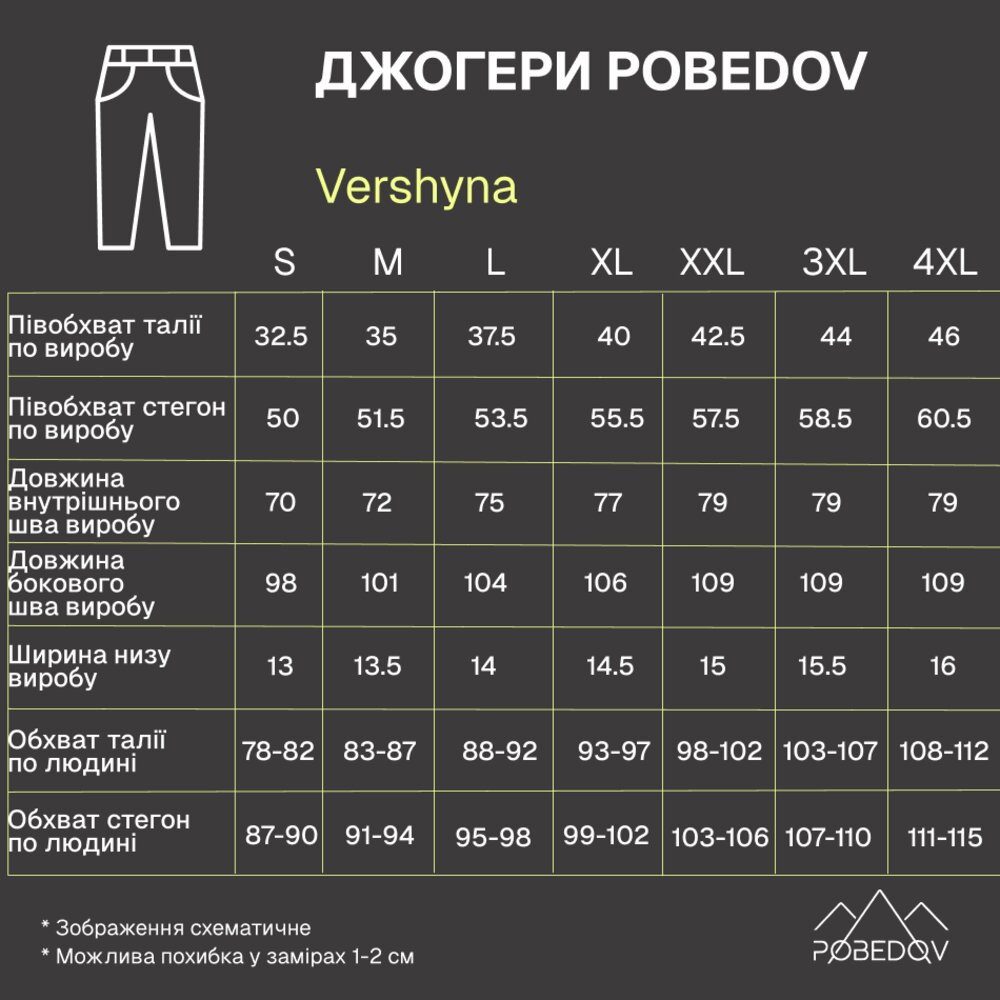 Чоловічі штани джогери з кишенями чорні Pobedov Vershyna, фото 2