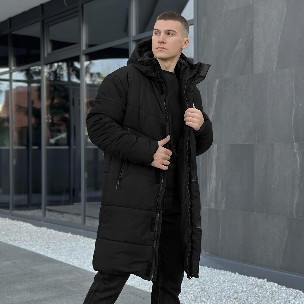 Чоловіча зимова куртка чорна Pobedov Legas, фото 9