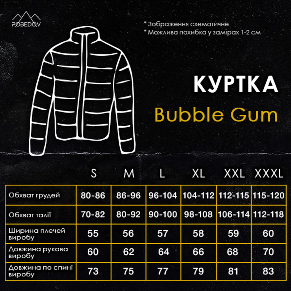 Чоловіча зимова куртка чорна Pobedov Bubble Gum, фото 6