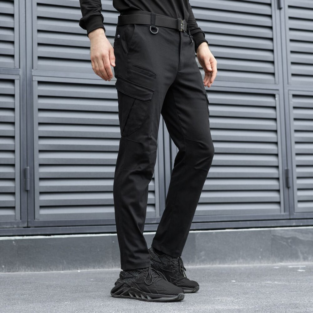Мужские тактические штаны черные S Pobedov Tactical V2, фото 5