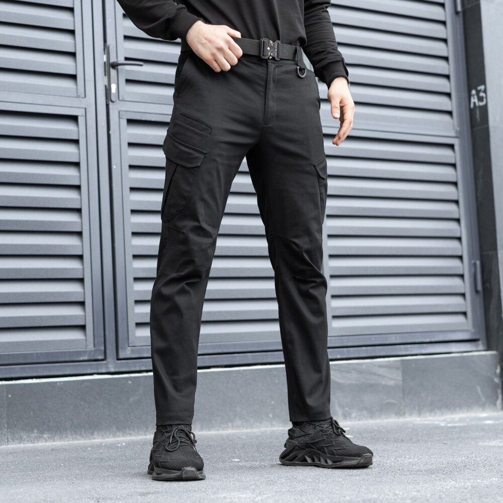 Мужские тактические штаны черные S Pobedov Tactical V2, фото 2