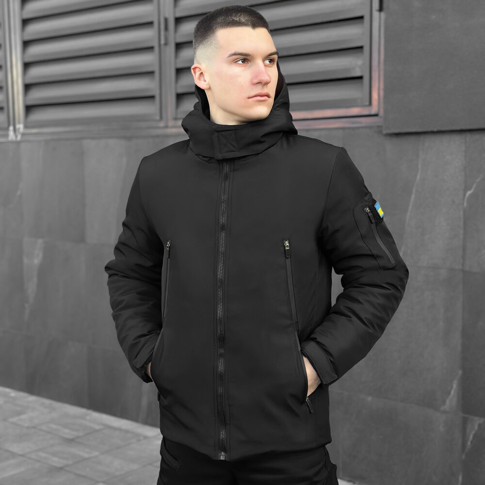 мужская зимняя Куртка с капюшоном Pobedov Winter Jacket Motive ЗИМА