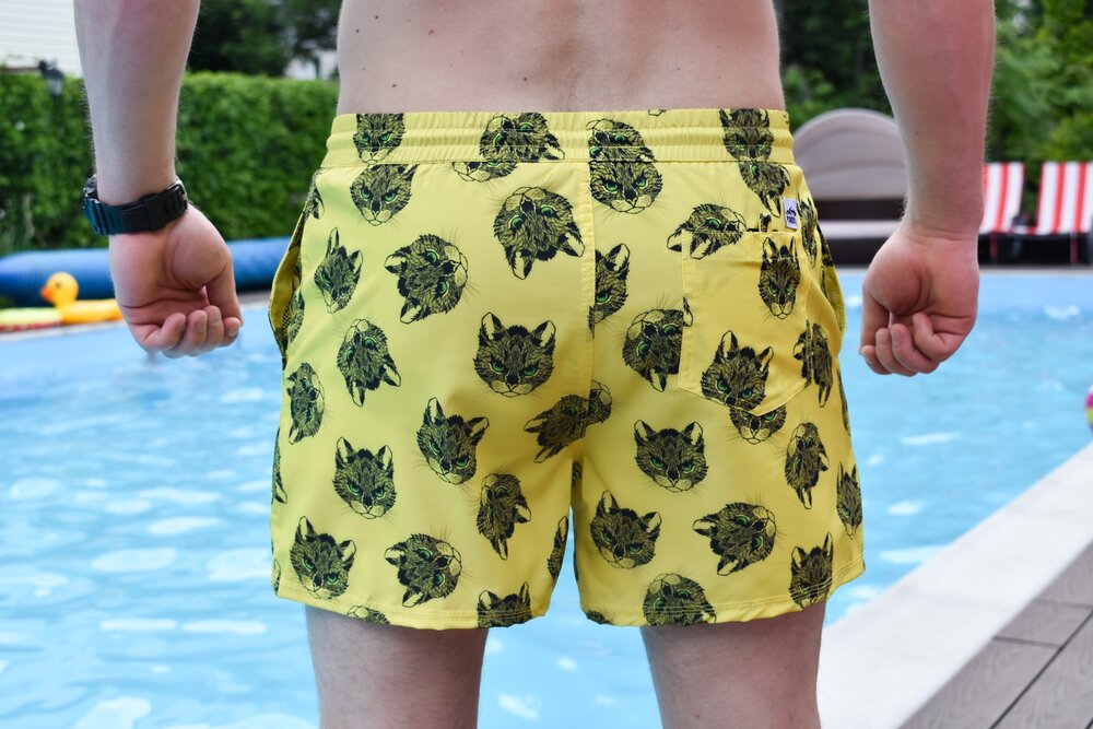 Плавальні шорти чоловічі Pobedov Pool day Kotiki, фото 3
