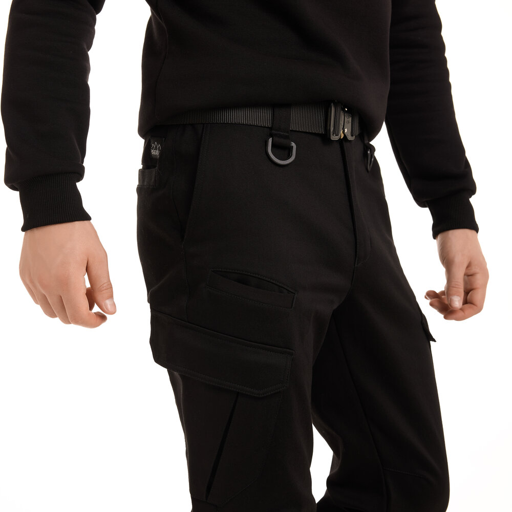 Зимові тактичні брюки чорні Pobedov trousers Tactical ЗИМА S, фото 4