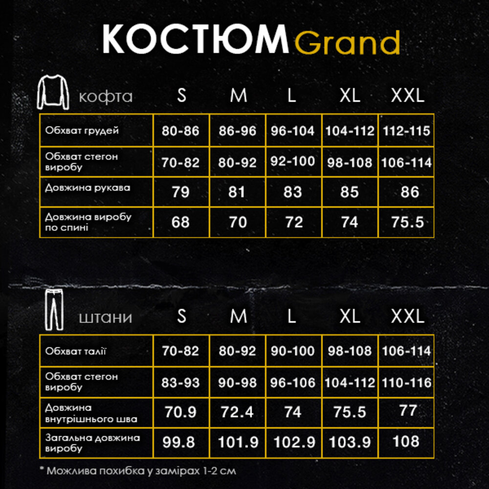 Спортивний костюм чоловічий графіт кофта зі штанами Pobedov Grand, фото 7