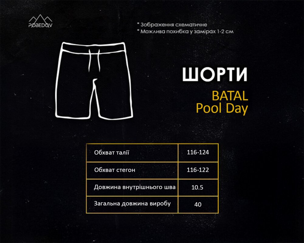 Плавательные шорты мужские Pobedov Pool day BATAL Kripta, фото 2